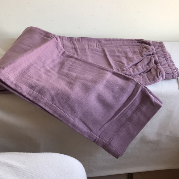 NWT Madewell Sz medium TALL knit WAFFLEBACK PULL-ON HIGH-RISE TAPERED PANTS - Picture 5 of 8